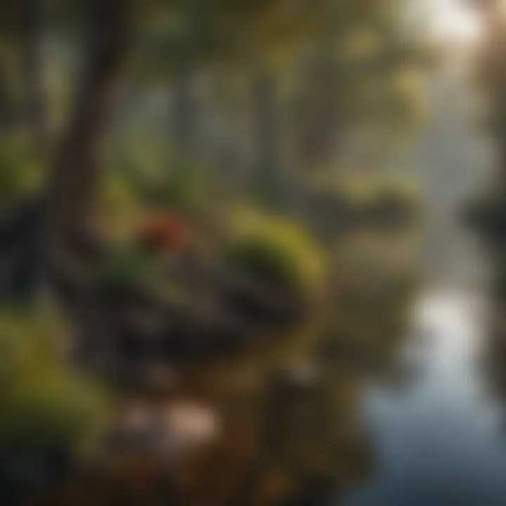 Diverse wildlife near the shores of El Dorado Lake