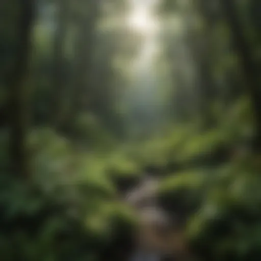 Lush green landscape of El Yunque National Forest showcasing diverse vegetation