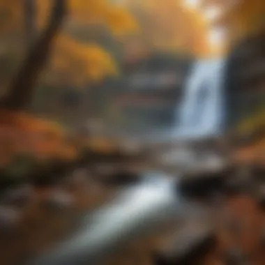 Autumn Splendor at Fall Creek Falls Panoramic landscape view of the park during autumn