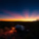 Breathtaking sunset over a tranquil Arizona campsite