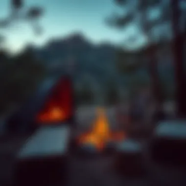 Campfire setup surrounded by stunning Arizona scenery