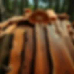 Dynamic arrangement of various hardwood strips showcasing distinct grain patterns