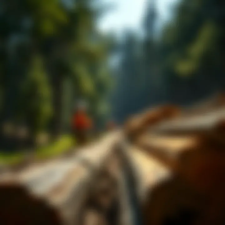 Sustainable Practices in Hardwood Harvesting Illustration of sustainable harvesting techniques for hardwood