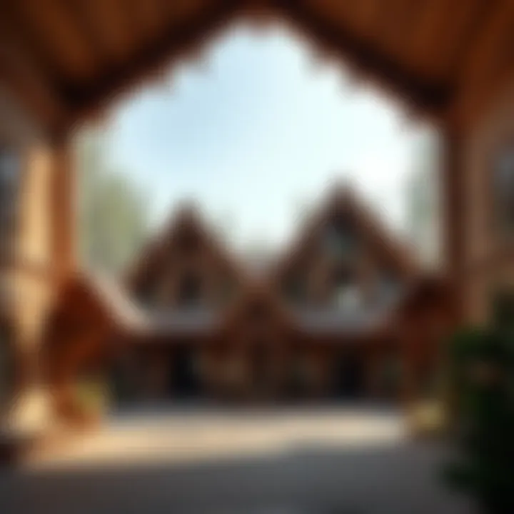 Architectural Marvels Using Hardwood Strips A beautifully crafted wooden structure highlighting the use of hardwood strips in construction