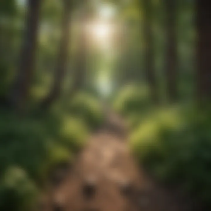 A serene forest path in Glenwood Springs surrounded by lush greenery