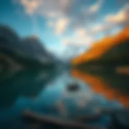 A serene mountain lake perfect for fishing