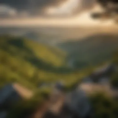 A panoramic view of the Green Mountains from a summit in Manchester, Vermont