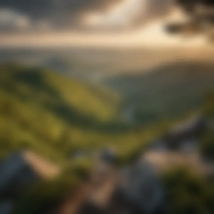 A panoramic view of the Green Mountains from a summit in Manchester, Vermont