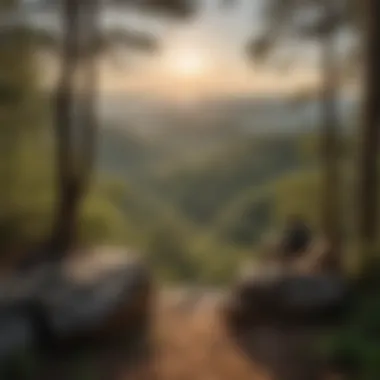 Hikers enjoying a peaceful moment at a scenic overlook in Jacksonville