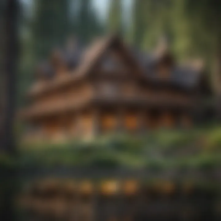 A majestic historic lodge surrounded by tall pine trees in Oregon.