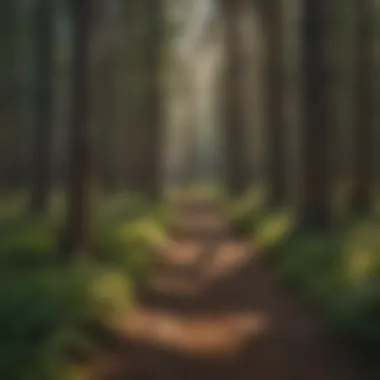 A breathtaking view of the forested trails at Black Butte Ranch