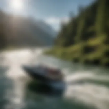 Adventurers Experiencing the Rush of Jet Boat Tours Thrill-seekers enjoying a jet boat ride on the Snake River