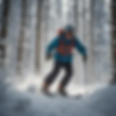 Close-up of a skier navigating the rugged terrain at Keystone, highlighting skill and technique