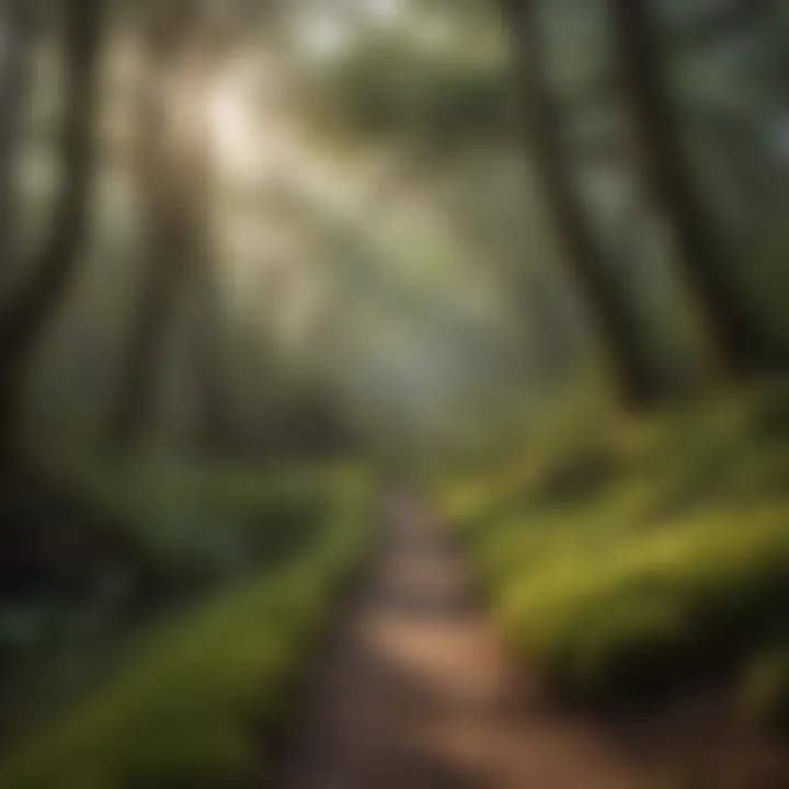 Scenic view of a moss-covered trail in Louisiana