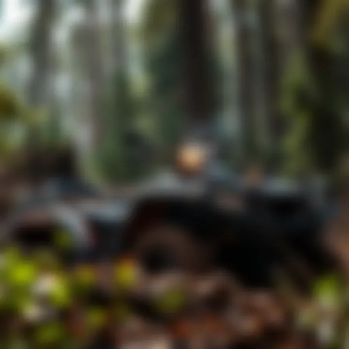 Navigating Rugged Terrain Close-up of an ORV navigating through rugged terrain