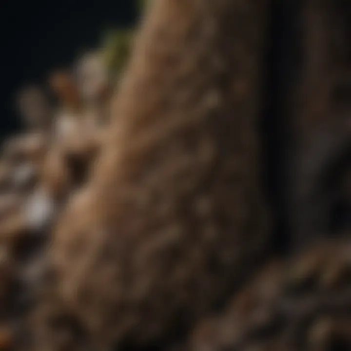 A close-up view of a morel mushroom showcasing its unique texture and form