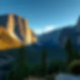 Breathtaking view of Yosemite Valley from a mountain biking trail