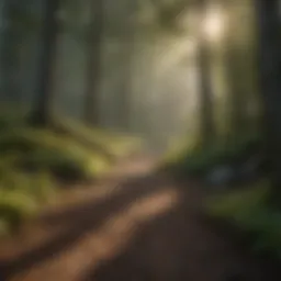 Serene forest trail inviting exploration