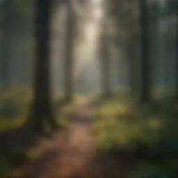A serene forest landscape demonstrating sustainable forestry practices