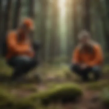Experts Analyzing Photogrammetry Results Forestry experts analyzing photogrammetry results in the field