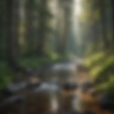 Scenic Beauty of Pine Creek Scenic view of Pine Creek meandering through the forest