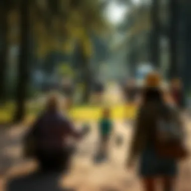 Recreational Activities in Public Parks Visitors enjoying recreational activities in public parks