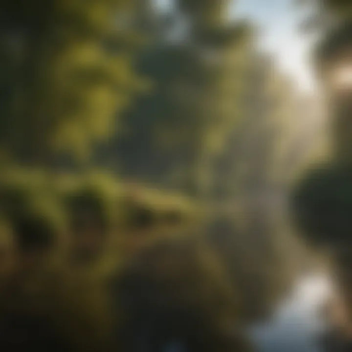 Diverse wildlife thriving around a public pond ecosystem.