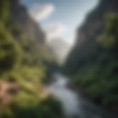 Serene view of the Rio Chama River surrounded by lush vegetation