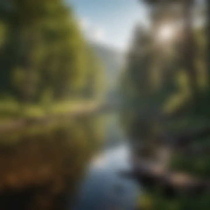 Serene view of River Fork Campground surrounded by lush trees