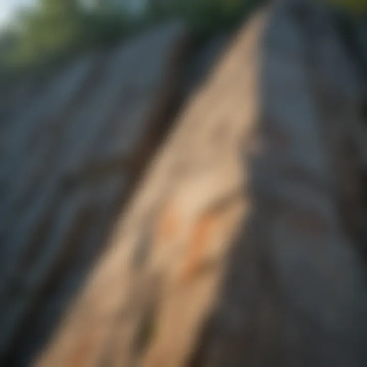 Close-up of unique rock formations that attract climbers