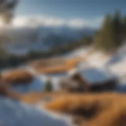 A breathtaking panoramic view of Snowbasin Mountain Resort showcasing its diverse terrain and majestic peaks