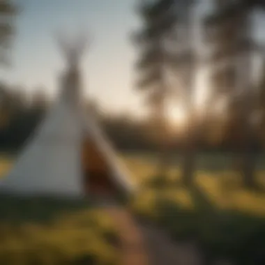 Teepee at Sunset A serene view of a teepee at sunset, symbolizing cultural heritage