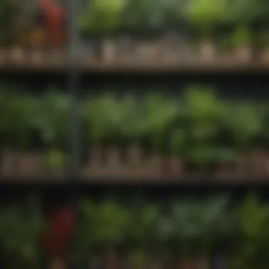 Diverse Plant Fungicides A diverse range of plant fungicides on a display shelf