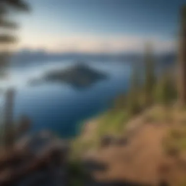 Breathtaking Panorama of Crater Lake Scenic View of Crater Lake