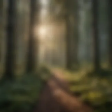 Healthy Forest Ecosystem Illustration of a healthy forest ecosystem with trees, wildlife, and undergrowth