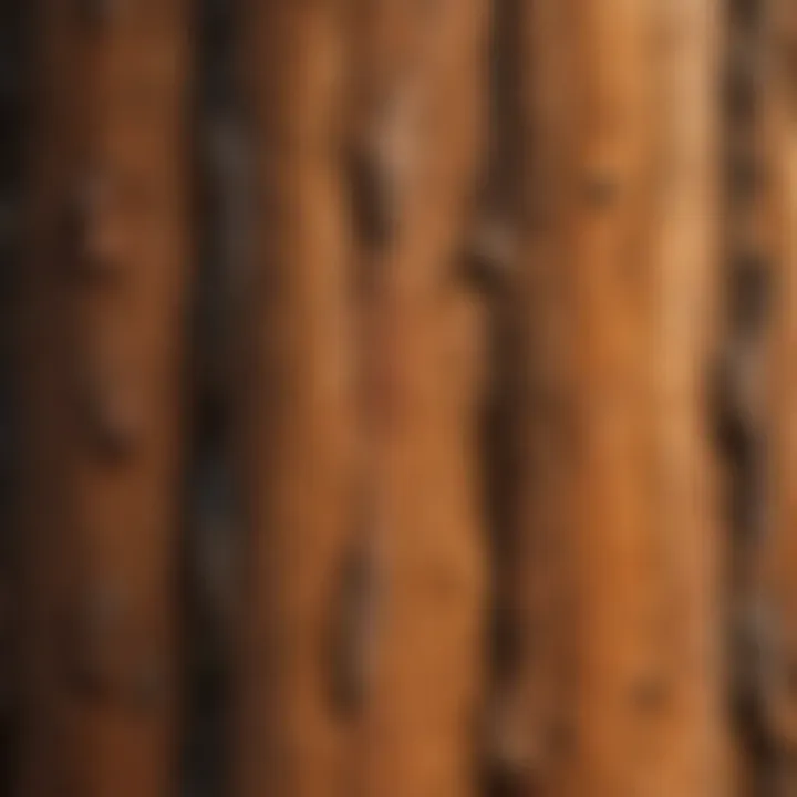 Close-up of sequoia bark showcasing its unique texture