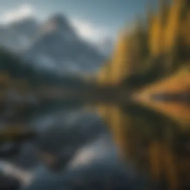 Majestic Mountain Range Reflected in a Tranquil Lake Breathtaking mountain range with a serene lake