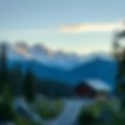 Scenic view of the Pacific Crest Trail Head with majestic mountains in the background