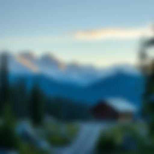 Scenic view of the Pacific Crest Trail Head with majestic mountains in the background