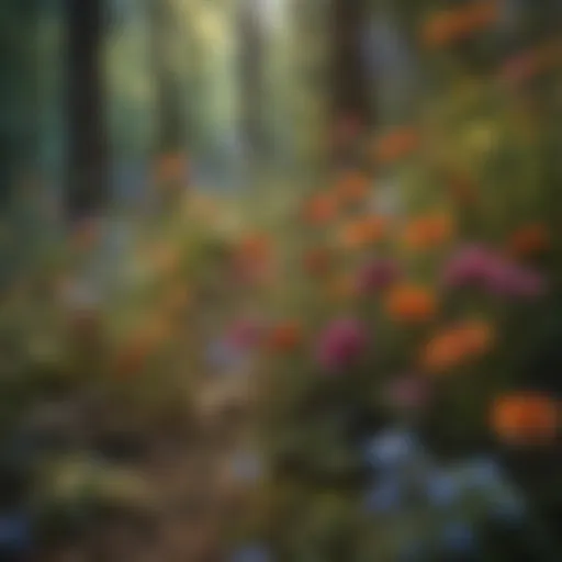 A close-up view of various preserved wildflowers showcasing their vibrant colors and delicate structures