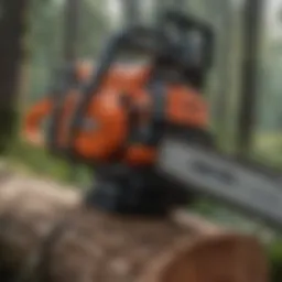 Detailed view of the Trail Tech chainsaw mount showcasing its robust design.