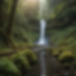 A breathtaking view of Sol Duc Falls surrounded by lush greenery