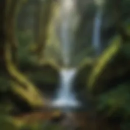 A cascading waterfall surrounded by lush greenery in Southern Oregon