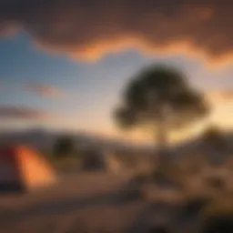 Beautiful sunset at a campground in Winnemucca