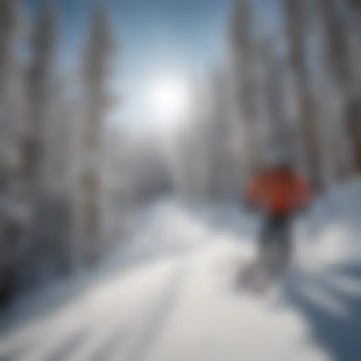 An adventurous group skiing down a snowy slope in Santa Fe