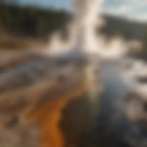 Stunning view of the geothermal features in Yellowstone