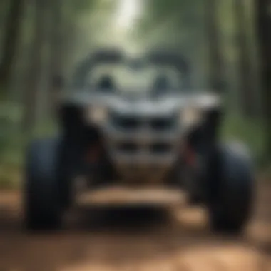 Close-Up of a Rugged Dune Buggy A close-up of a dune buggy showcasing its rugged features and design