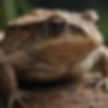 Close-up of a Florida toad showcasing its unique skin texture.