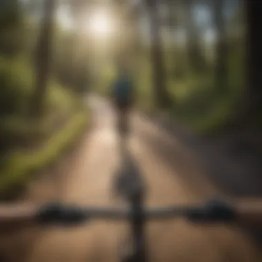 Cyclist navigating through Gila trails