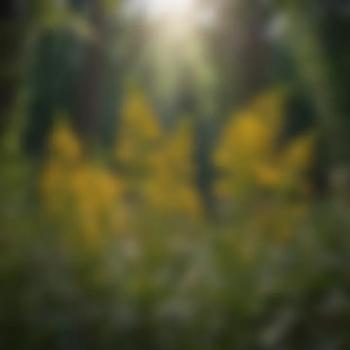 Vibrant goldenrod flowers in a natural setting